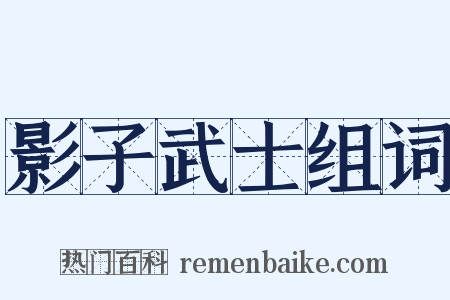 影子武士组词是什么意思的图片